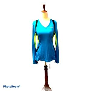 Athleisure FILA Blue Pullover Zipper Pocket M‎